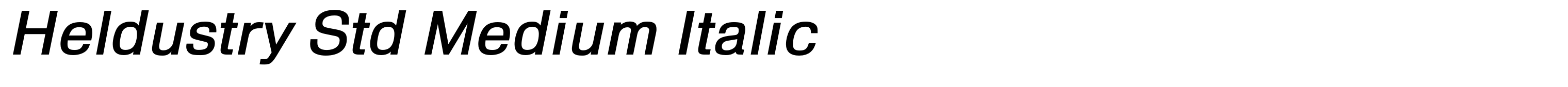 Heldustry Std Medium Italic